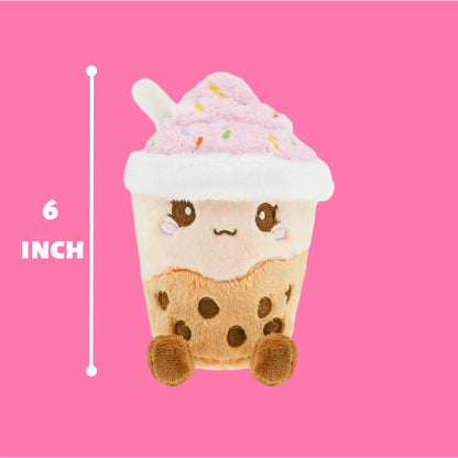 GaoPengToy | 6" Kawaii Boba Plushie - Cute Bubble Tea Hugging Doll Gift for Kids