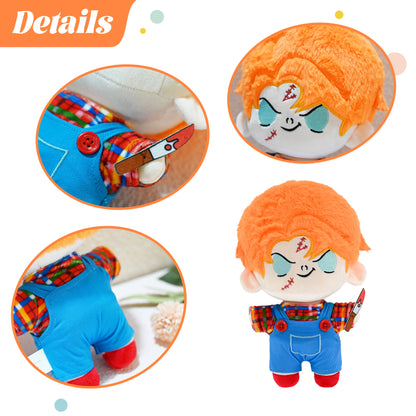 9.8" Chucky Plush Toy - Collectable Soft Doll for Kids & Adults, Perfect for Halloween, Assorted Creepy Baby Doll Style