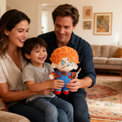 9.8" Chucky Plush Toy - Collectable Soft Doll for Kids & Adults, Perfect for Halloween, Assorted Creepy Baby Doll Style