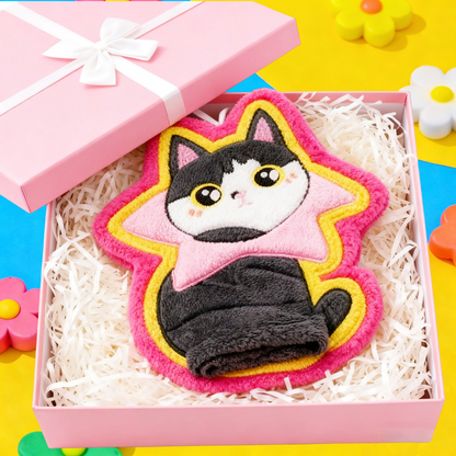 GaoPengToy | 9.84" Cat Hand Towel - Soft Absorbent Hanging Decorative Towel