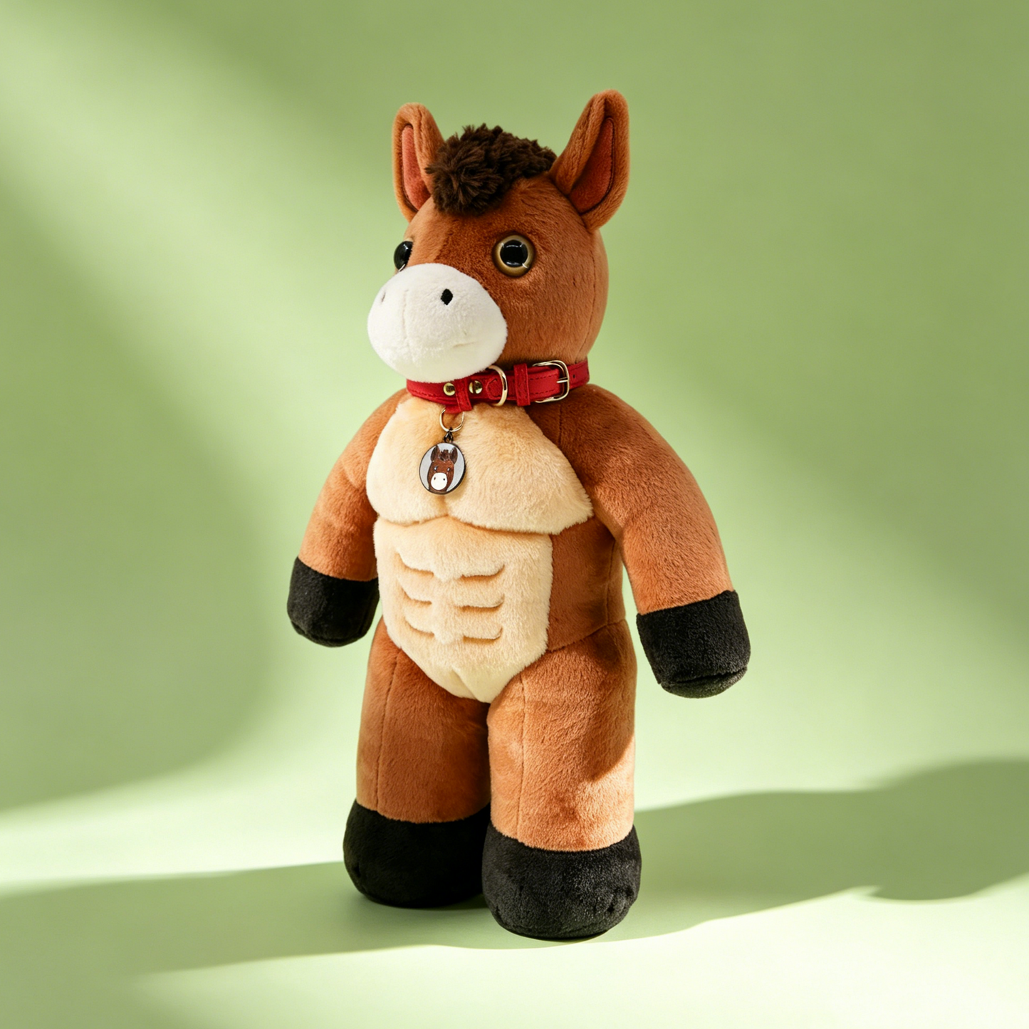 GaopengToy | 19.69" Muscle Horse Plush Toy, Creative Buff Stuffed Animal, Fun Decor & Novelty Gift