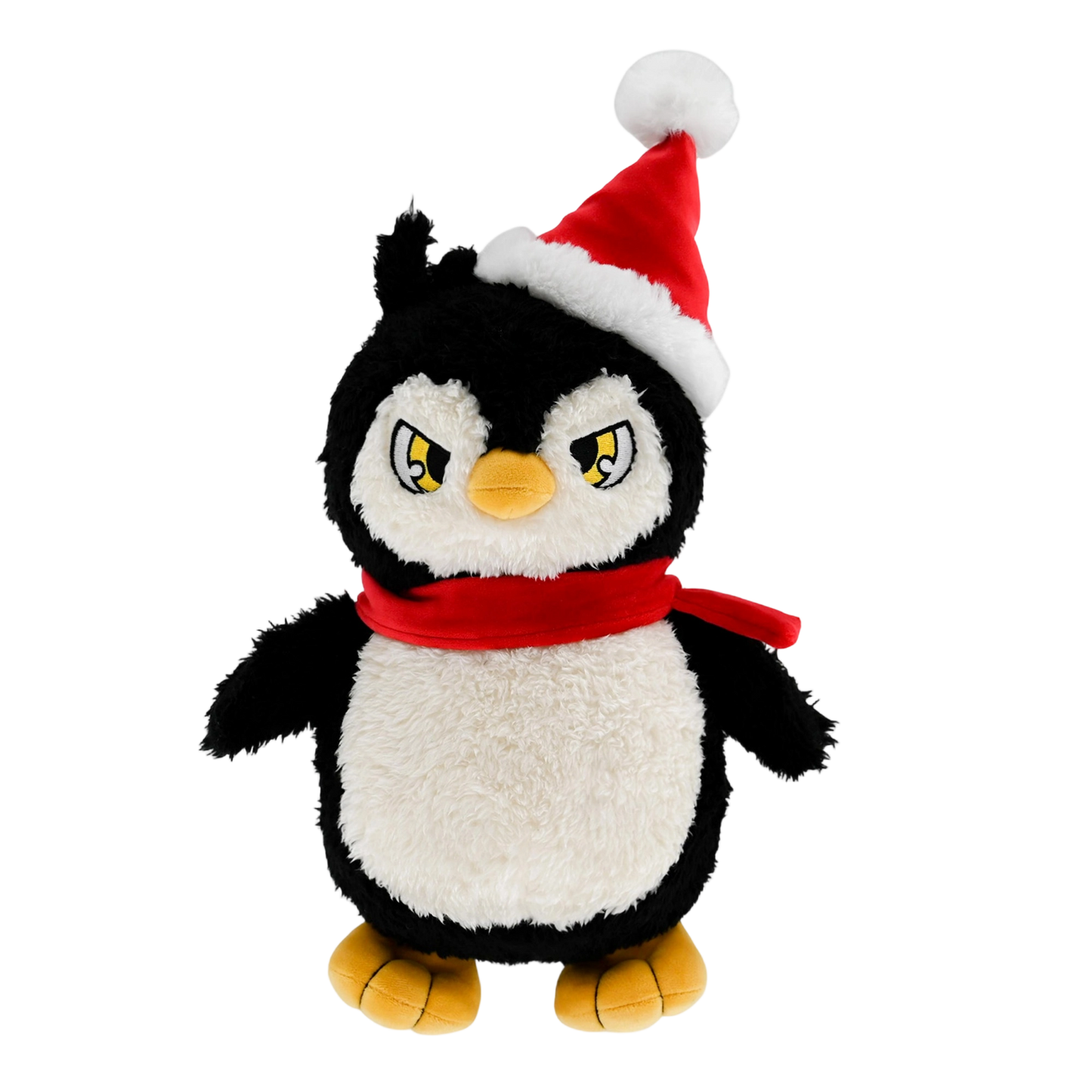 9.8 Inch Cute Penguin Stuffed Animal with Christmas Hat - Soft Plush Doll Toy, Xmas Decoration & Perfect Gift for Boys Girls