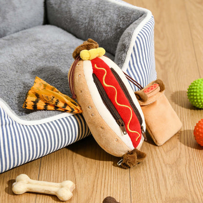 GaoPengToy | 6"Plush Dog Poop Bag -Multi-Functional Hot Dog Poop Bag Dispenser & Pouch