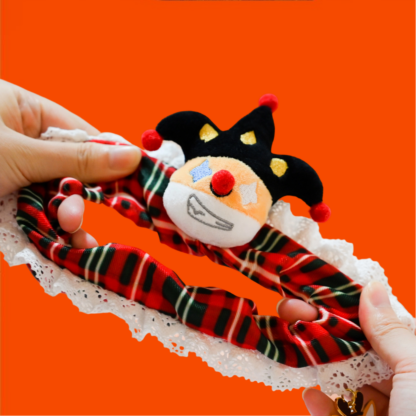 GaoPengToy | Clown Corgi Hair Scrunchies - Soft Festive Elastic Hair Ties Gift