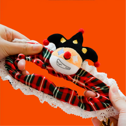 GaoPengToy | Clown Corgi Hair Scrunchies - Soft Festive Elastic Hair Ties Gift