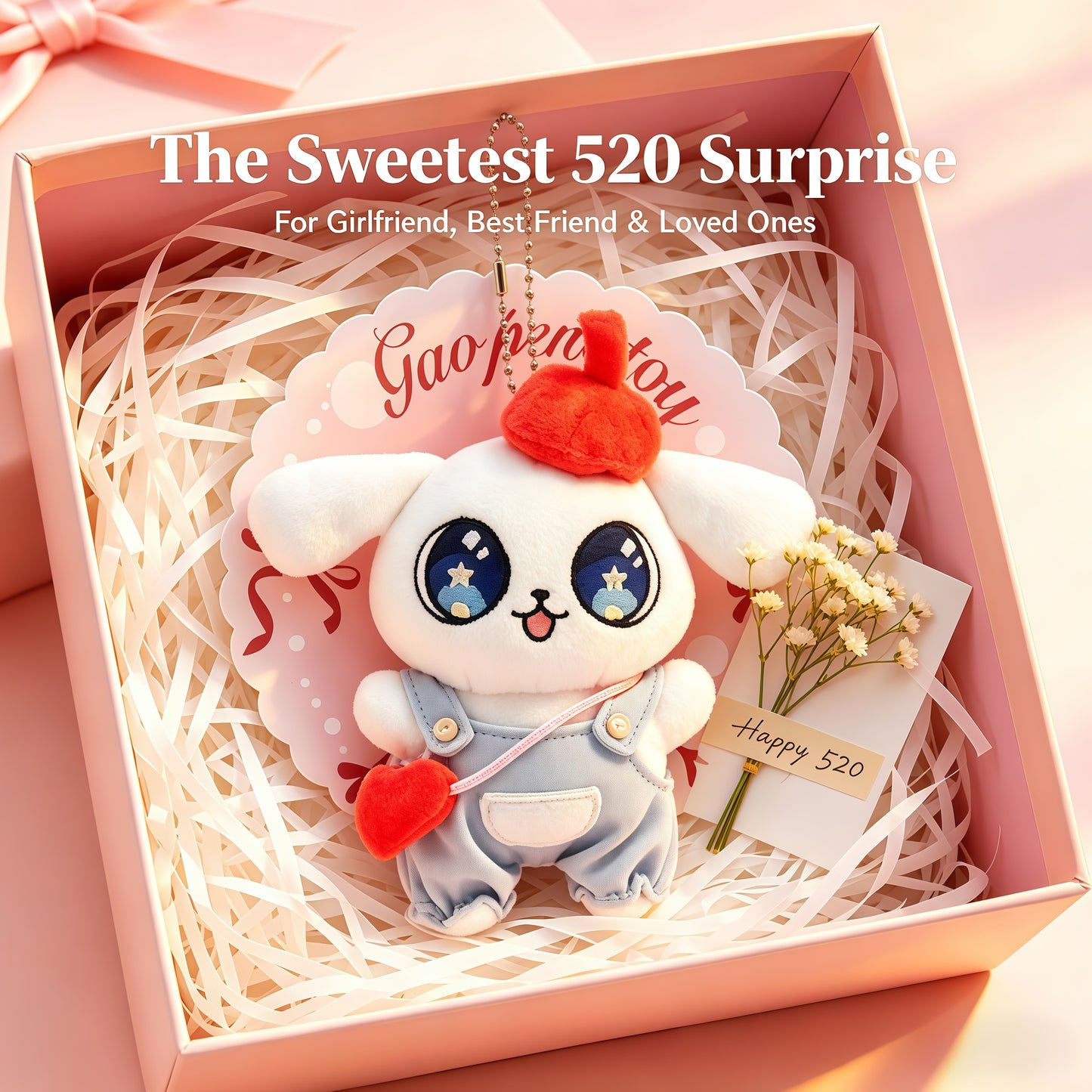 GaoPengToy |  520 Limited Edition Dog Plush Charm Brooch | 2-in-1 Cute Valentine Gift
