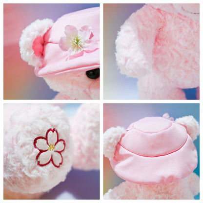 GaopengToy | 11.8" Kawaii Pink Teddy Bear Plush, Soft Stuffed Doll with Hat, Perfect Gift for Kids & Home Decor