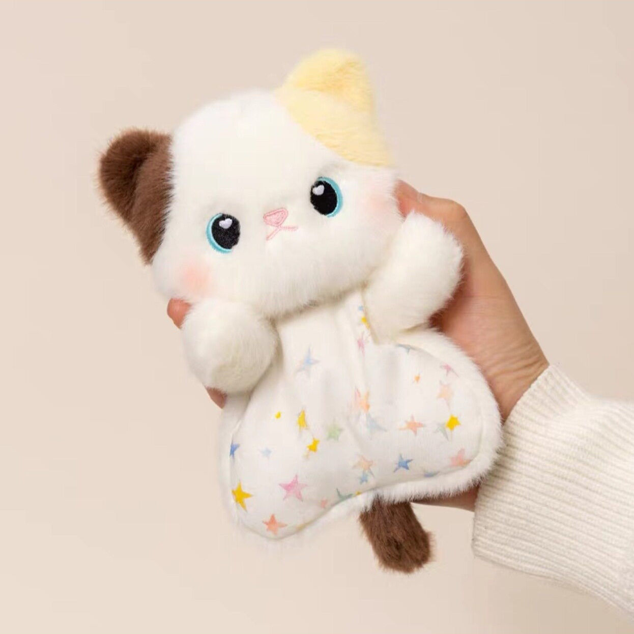 Soothing Bean Bag Hand Puppet - Squeezable Plush Toy for Stress Relief & Comfort