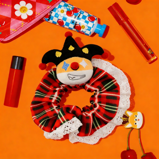 GaoPengToy | Clown Corgi Hair Scrunchies - Soft Festive Elastic Hair Ties Gift