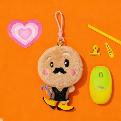 GaoPengToy | 7.5" Dapper Ginger Quirky Plush Gingerbread Man Coin Purse & ID Holder