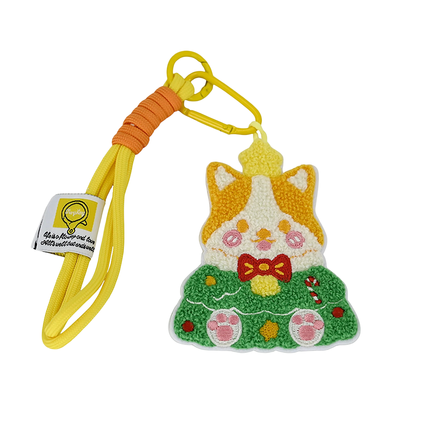Original Christmas Tree Corgi Cartoon Applique Embroidery Keychain🐶🎄