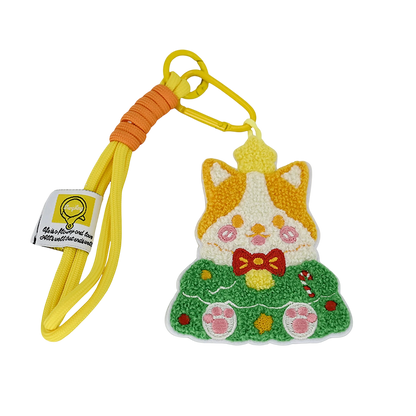 Original Christmas Tree Corgi Cartoon Applique Embroidery Keychain🐶🎄