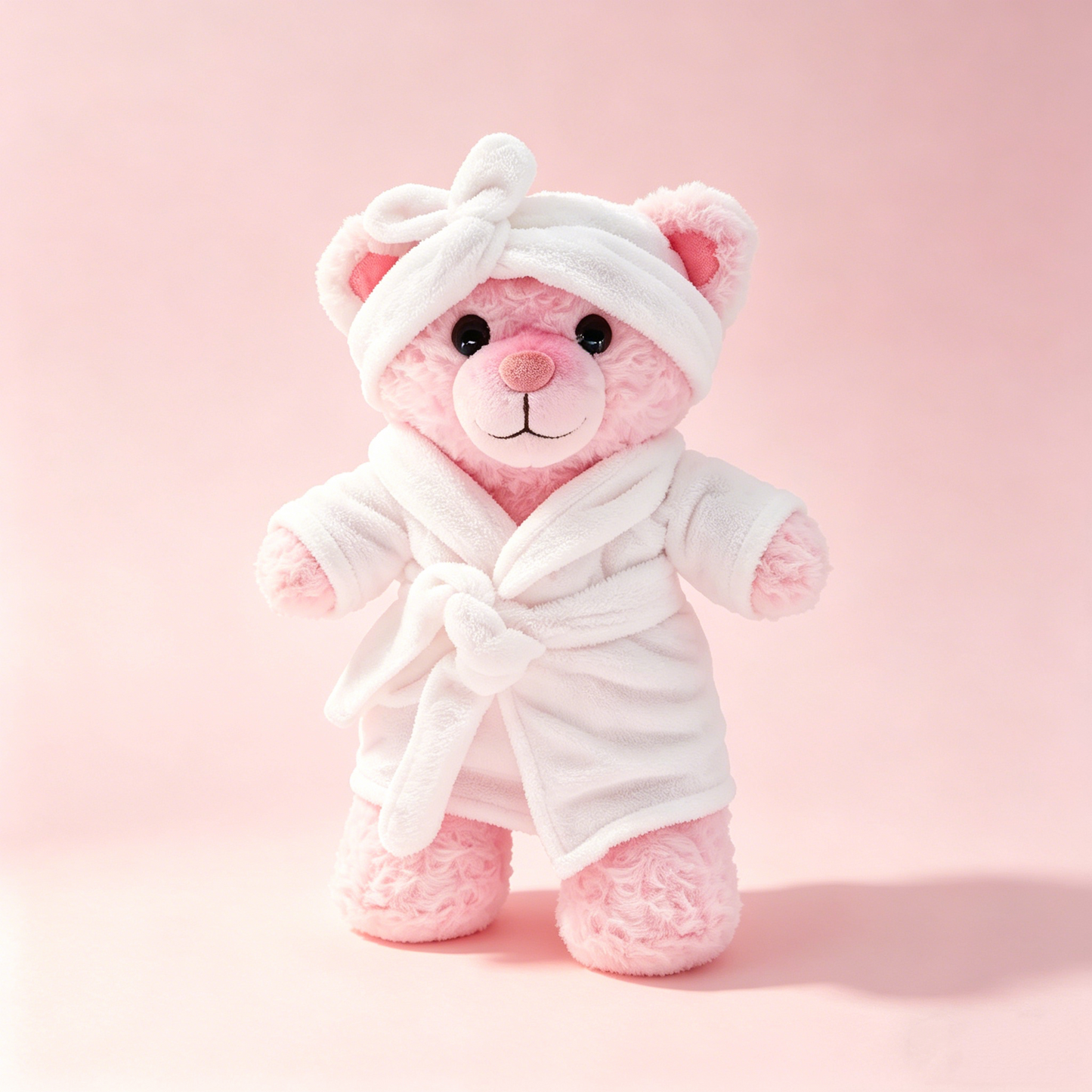 GaopengToy | 11.8" Kawaii Pink Teddy Bear Plush, Soft Stuffed Doll with Hat, Perfect Gift for Kids & Home Decor
