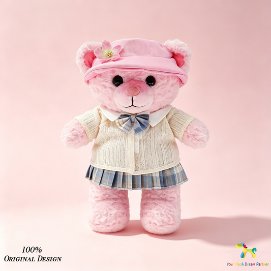 GaopengToy | 11.8" Pink Teddy Bear Plush | Mother's Day & 520 Gift For Her