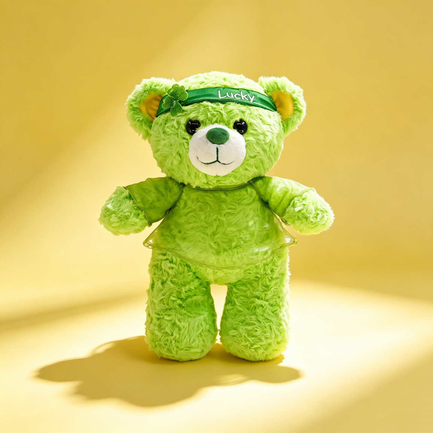 GaopengToy | 12" Clover Lucky Bear Plush, Cute Stuffed Animal Set with Multiple Outfits, Perfect Gift