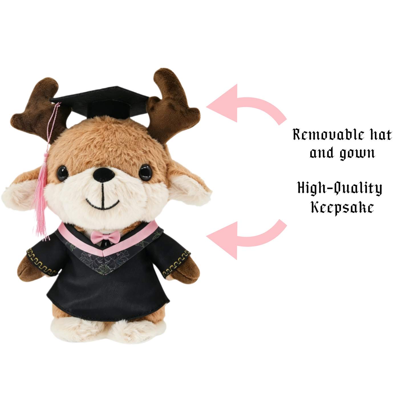 GaoPengToy | 10" Graduation Deer Plushie
