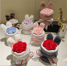 Mini Bunny Valentine's Day Gift Fluffy Bouquet