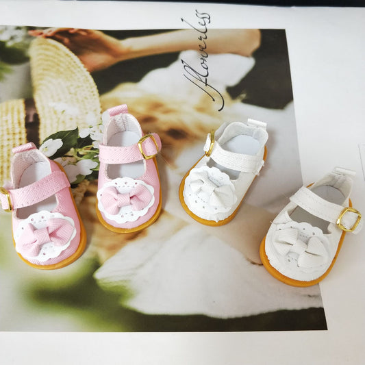 20cm Cotton Doll Shoes-5cm Cute Princess Leather Shoes