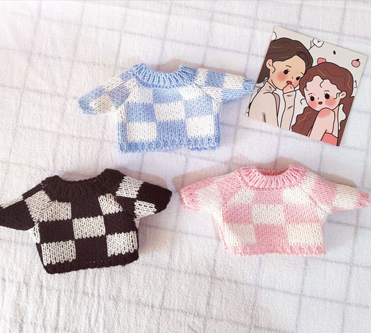 20cm Cotton Doll-Round Neck Knitted Sweater Square
