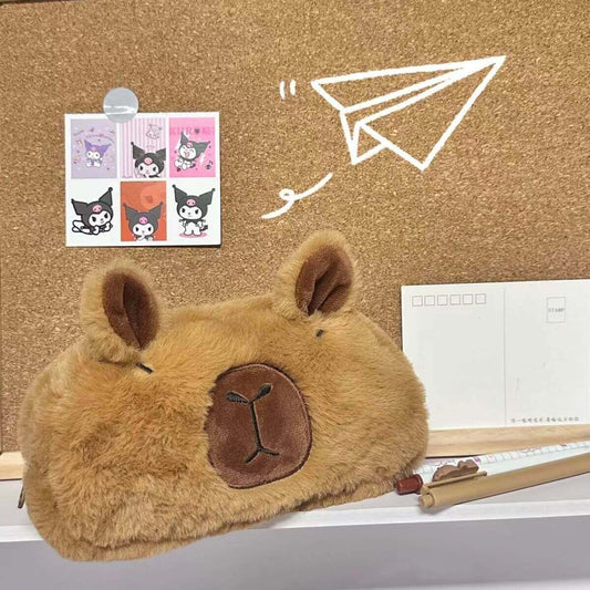 Cute Large Capacity Kapybara Plush Pencil Bag