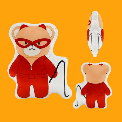 GaoPengToy | 15.4" Leather Jacket Bear Couple Plush Pillows -  2pcs Personalized Dress-Up Stuffed Cushions, Home Decor & Romantic Gift