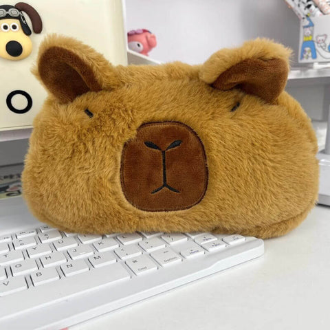 Cute Large Capacity Kapybara Plush Pencil Bag