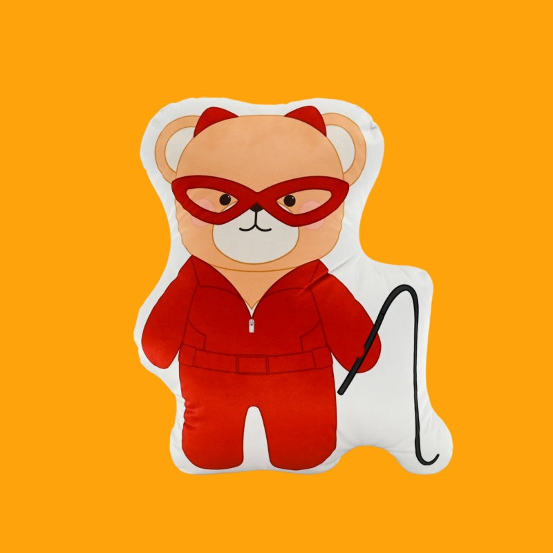 GaoPengToy | 15.4" Leather Jacket Bear Couple Plush Pillows -  2pcs Personalized Dress-Up Stuffed Cushions, Home Decor & Romantic Gift