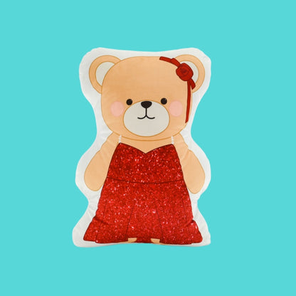 GaoPengToy | 15.4" Bear Couple Plush Pillows - Cute 2pcs Dress-Up Stuffed Cushions, Home Decor & Romantic Gift