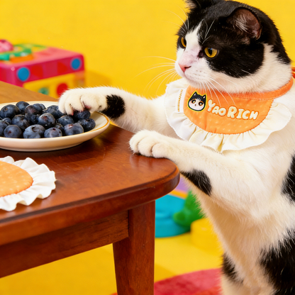 GaoPengToy | YaoRich Kawaii Lace Bandana - Cute Polka Dot Ruffle Scarf Pet Accessory Gift