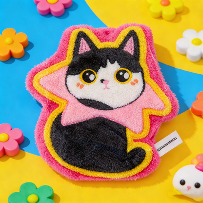 GaoPengToy | 9.84" Cat Hand Towel - Soft Absorbent Hanging Decorative Towel