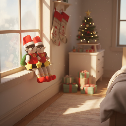 17 CM Christmas Plush Elf Doll Small Size Standing Anime Plush Toys as Christmas Gifts