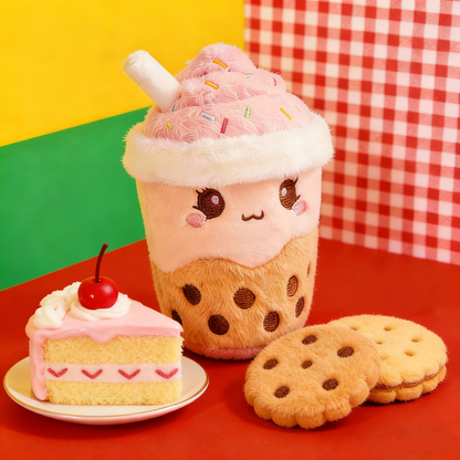 GaoPengToy | 6" Kawaii Boba Plushie - Cute Bubble Tea Hugging Doll Gift for Kids