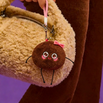 GaoPengToy | Coral Fleece Chocolate Coin Purse Bag Charm - 13.8" Cute Plush Pendant Keychain Valentine's Day Gift for Women & Girls