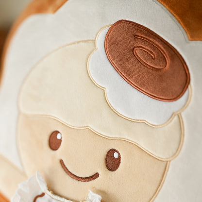 GaoPengToy | Christmas Gingerbread Man Throw Pillow | Lace Embroidered Round Plush Cushion