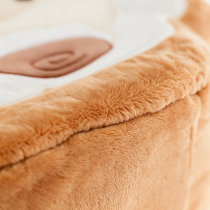 GaoPengToy | Christmas Gingerbread Man Throw Pillow | Lace Embroidered Round Plush Cushion
