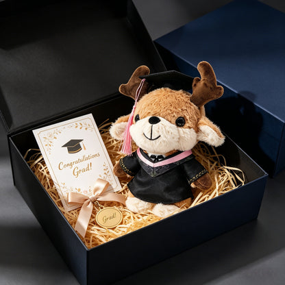 GaoPengToy | 10" Graduation Deer Plushie