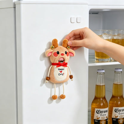 GaoPengToy | Plush Reindeer Magnetic Bottle Opener | 4.72" Cute Fridge Magnet Beer Opener