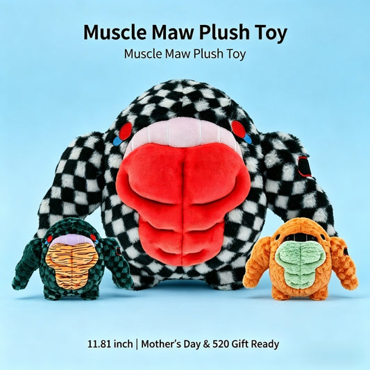 GaopengToy | 11.81" Muscular Shark Plush | Funny Gift for Mother's Day & 520