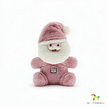 GaoPengToy | Pink Santa Claus Plush Toy | 25cm Stuffed Santa with Removable Hat & Backpack