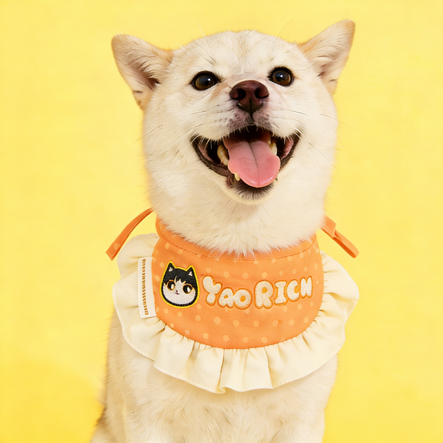 GaoPengToy | YaoRich Kawaii Lace Bandana - Cute Polka Dot Ruffle Scarf Pet Accessory Gift