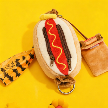 GaoPengToy | 6"Plush Dog Poop Bag -Multi-Functional Hot Dog Poop Bag Dispenser & Pouch