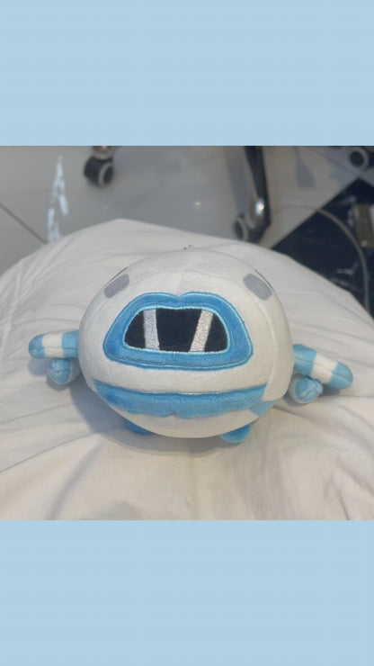 Designer Original 6.7" Blue-White Airplane Plush Toy, Plush Pendant - Cute Stuffed Aircraft for Kids, Soft Birthday Gift, Keychain Purse Charm for Women