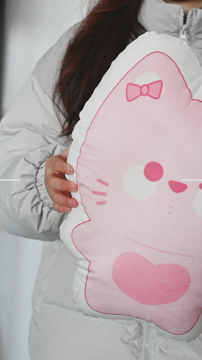 GaoPengToy | 15.4" Nami Cat Couple Plush Pillows -  2pcs Sweet Dress-Up Stuffed Cushions, Home Decor & Romantic Gift