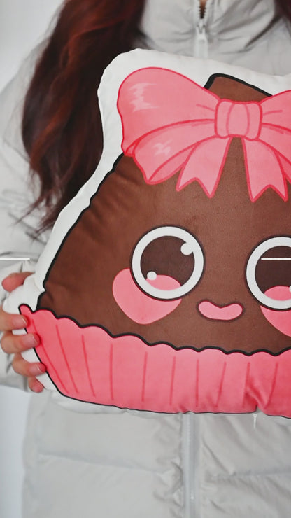GaoPengToy | 15.4" Chocolate Couple Plush Pillows -  2pcs Sweet Dress-Up Stuffed Cushions, Home Decor & Romantic Gift