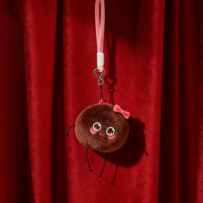 GaoPengToy | Coral Fleece Chocolate Coin Purse Bag Charm - 13.8" Cute Plush Pendant Keychain Valentine's Day Gift for Women & Girls