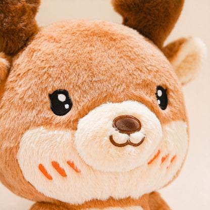 GaoPengToy | Christmas Reindeer Stuffed Animal | 15.75" Soft Fluffy Plush with Tree Embroidery