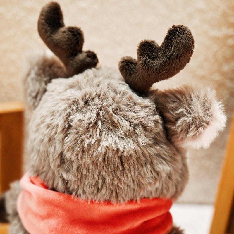 GaoPengToy | Christmas Reindeer Plush Toy | Soft Stuffed Animal with Detachable Scarf