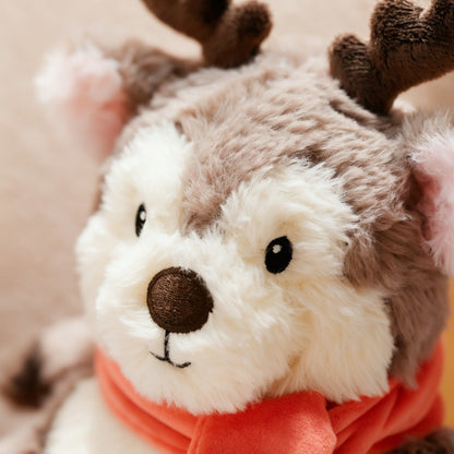 GaoPengToy | Christmas Reindeer Plush Toy | Soft Stuffed Animal with Detachable Scarf