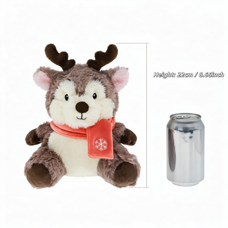 GaoPengToy | Christmas Reindeer Plush Toy | Soft Stuffed Animal with Detachable Scarf