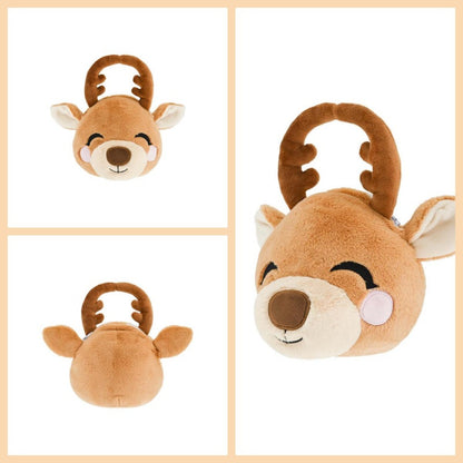 GaoPengToy | Cute Reindeer Multi-Purpose Plush Bag | Dual Opening No Drop Design | Portable Pet Waste Dispenser & Daily Pouch